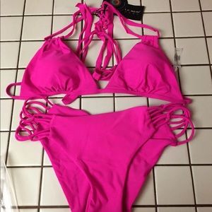 Hot Pink Bikini Set Size Large Brand New